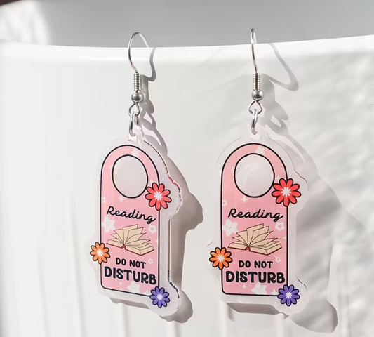 Reading “Do Not Disturb” Earrings