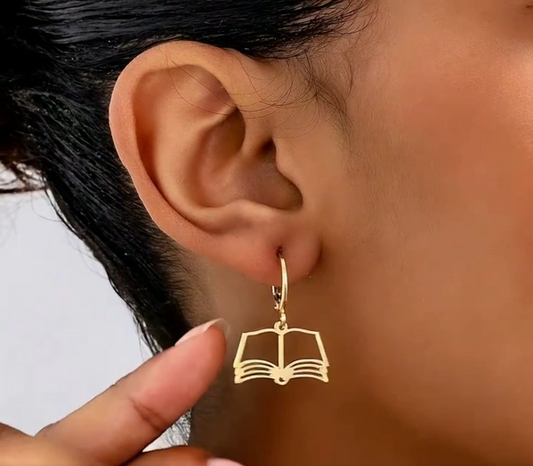 Open Book Earrings