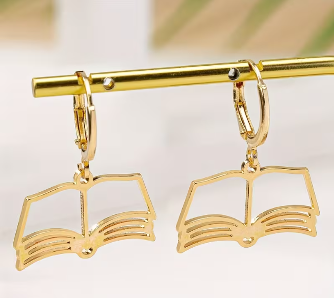 Open Book Earrings