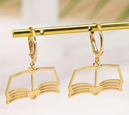 Open Book Earrings