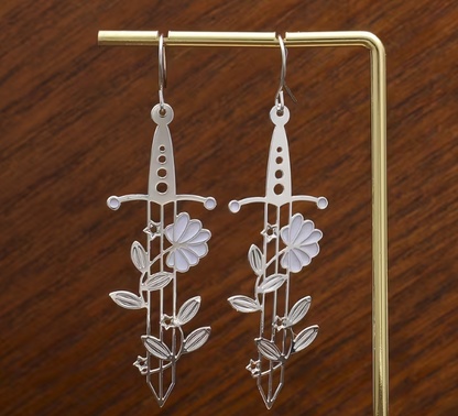 Floral Dagger Earrings