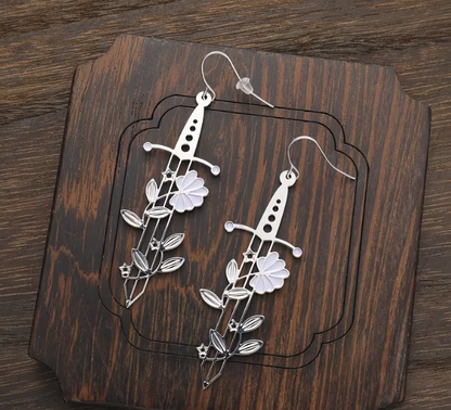 Floral Dagger Earrings