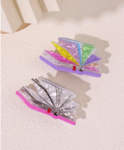 Small Book Hair Claw Clip