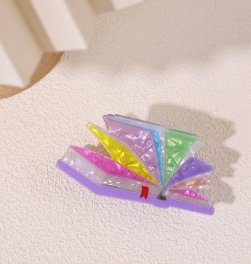 Small Book Hair Claw Clip