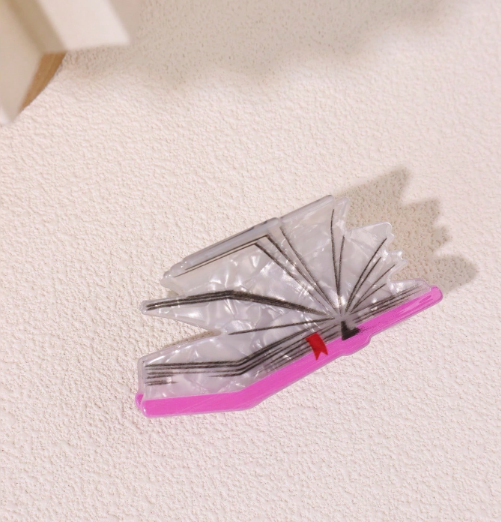 Small Book Hair Claw Clip