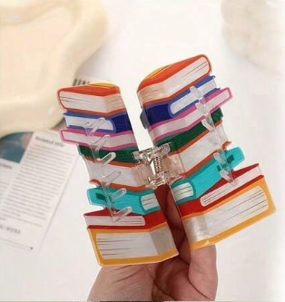 Book Hair Claw Clip