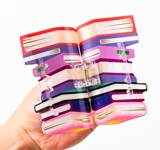 Book Hair Claw Clip