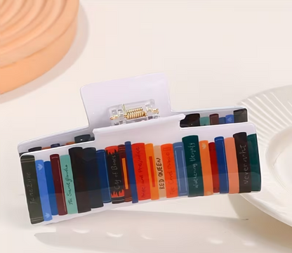 Book Spine Hair Claw Clip