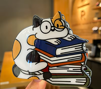 Book Cat Hair Claw Clip