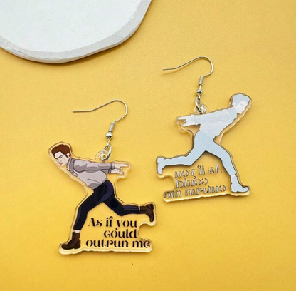 “As If You Could Outrun Me” Bookish Earrings