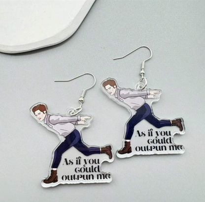 “As If You Could Outrun Me” Bookish Earrings
