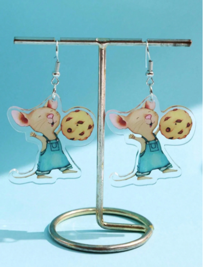 Sweet Little Mouse Cookie Earrings 🍪