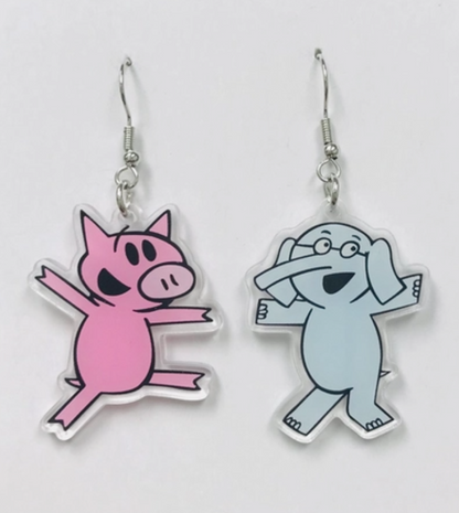 Elephant & Piggie Bestie Earrings 🐘🐷