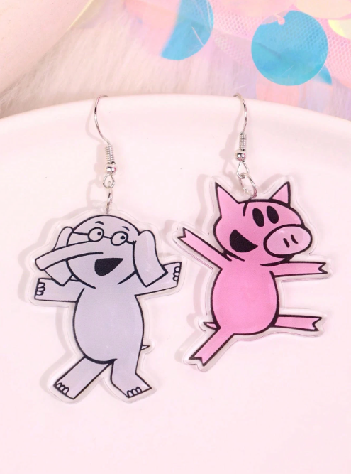 Elephant & Piggie Bestie Earrings 🐘🐷
