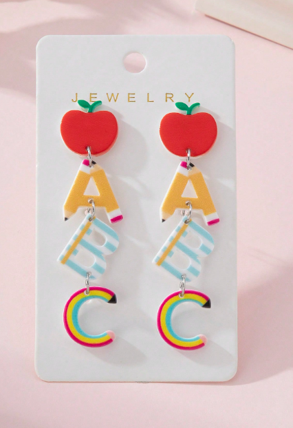 ABC Earrings 🍎✨