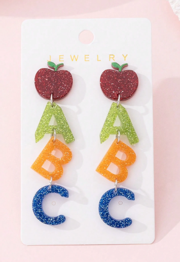 ABC Earrings 🍎✨