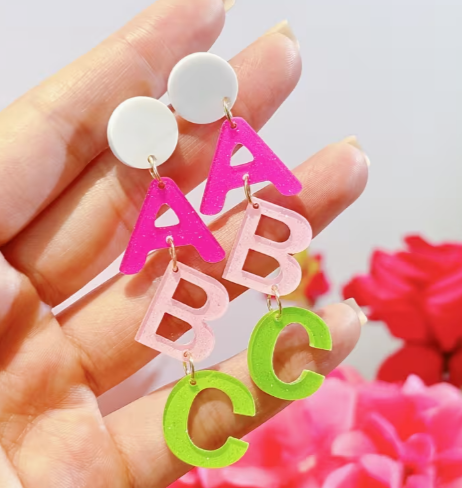 ABC Earrings 🍎✨