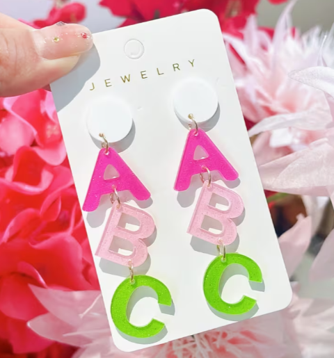 ABC Earrings 🍎✨