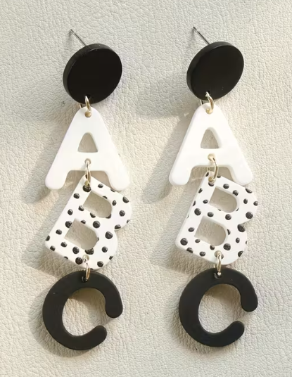 ABC Earrings 🍎✨