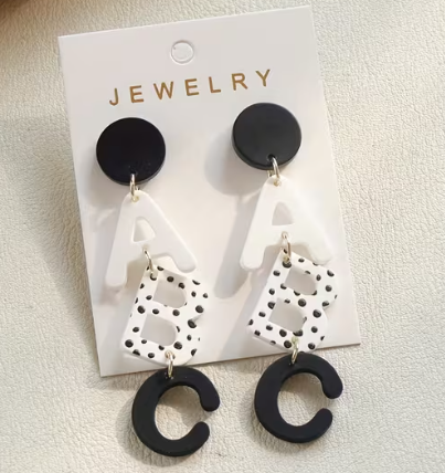 ABC Earrings 🍎✨
