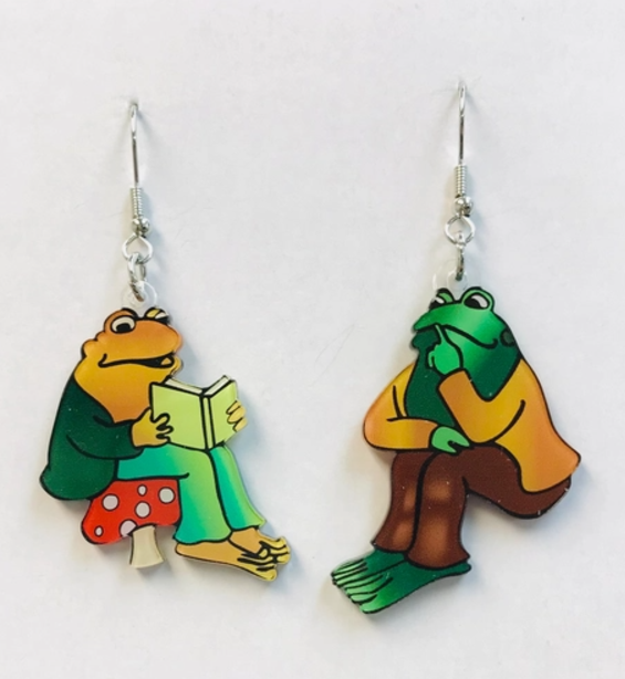 Frog & Toad Bookish Earrings 🐸📚