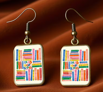 Read More Books Shelf Earrings 📚✨