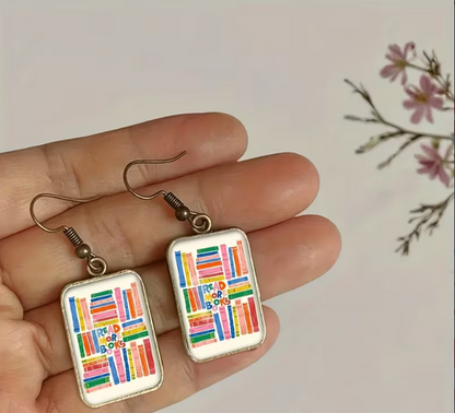 Read More Books Shelf Earrings 📚✨