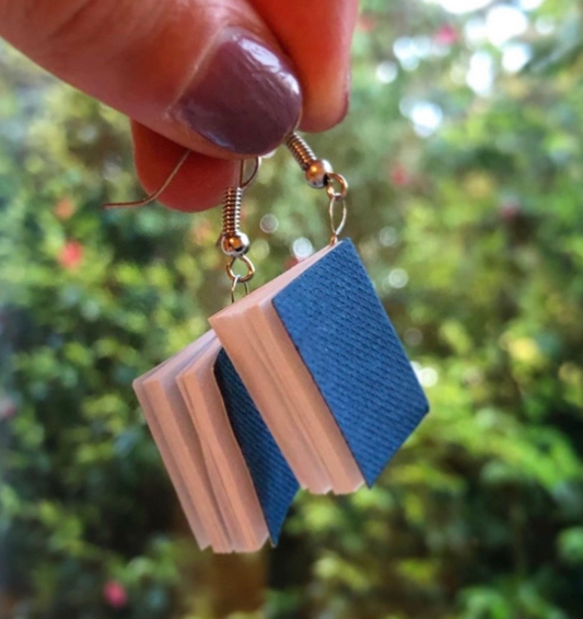 Mini Book Drop Earrings 📚✨