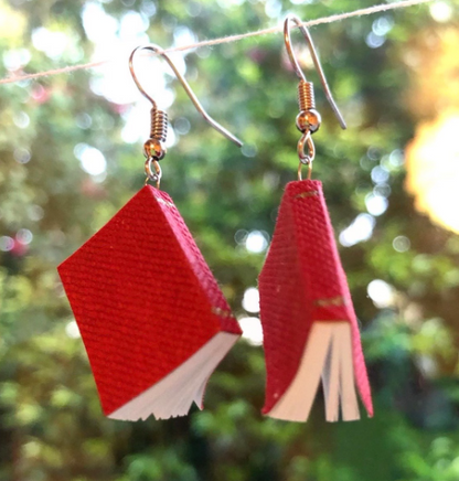 Mini Book Drop Earrings 📚✨