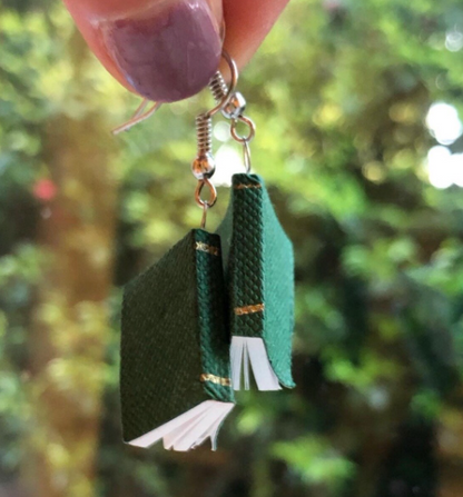 Mini Book Drop Earrings 📚✨