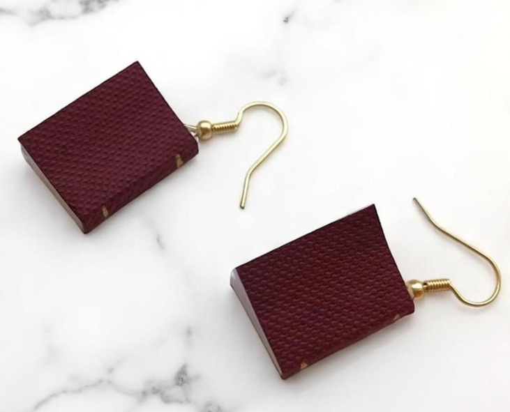 Mini Book Drop Earrings 📚✨