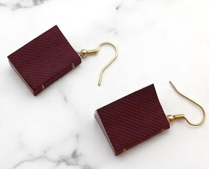 Mini Book Drop Earrings 📚✨