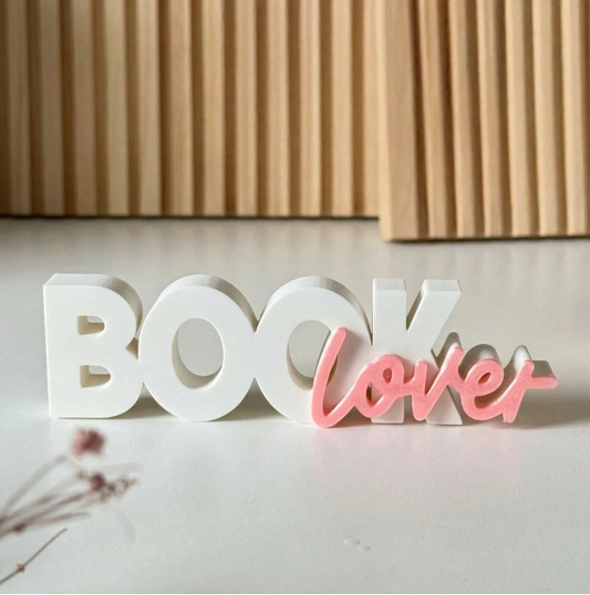 "Book Lover" Bookshelf Sign