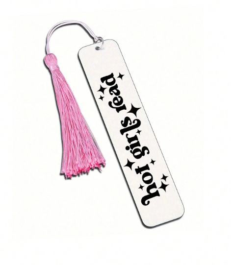 “Hot Girls Read” Metal Bookmark 💅📚