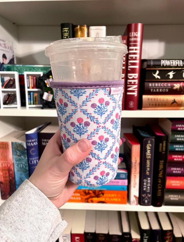 Floral Trellis Iced Coffee Drink Sleeve