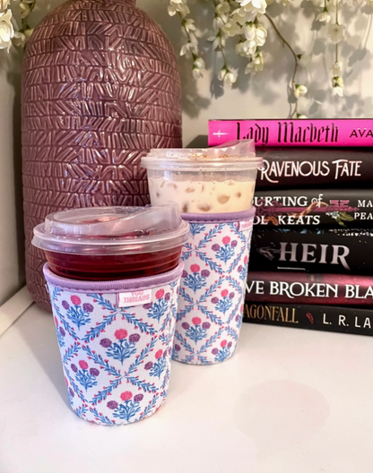 Floral Trellis Iced Coffee Drink Sleeve