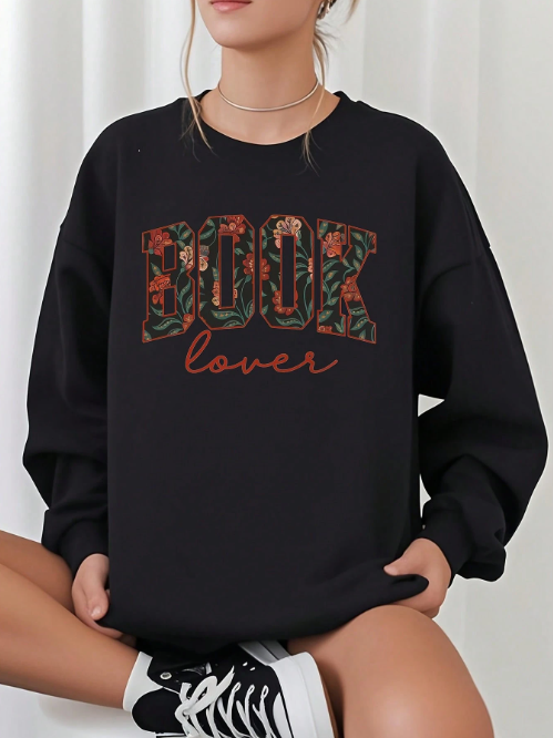 Book Lover Floral Crewneck