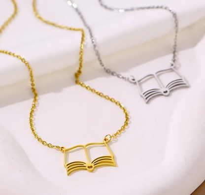 Open Book Necklace