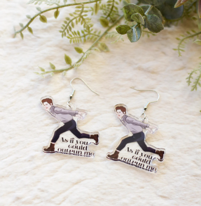 “As If You Could Outrun Me” Bookish Earrings
