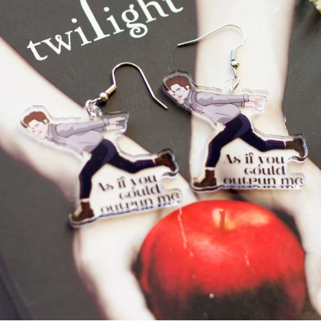“As If You Could Outrun Me” Bookish Earrings