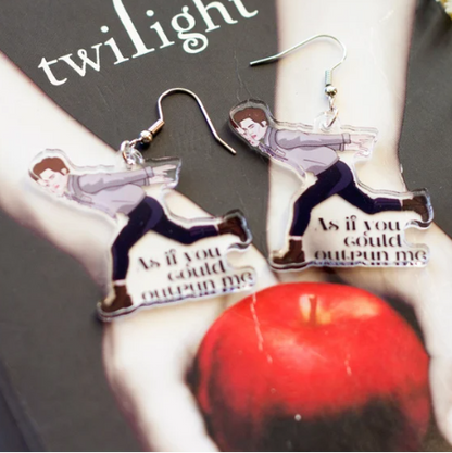 “As If You Could Outrun Me” Bookish Earrings