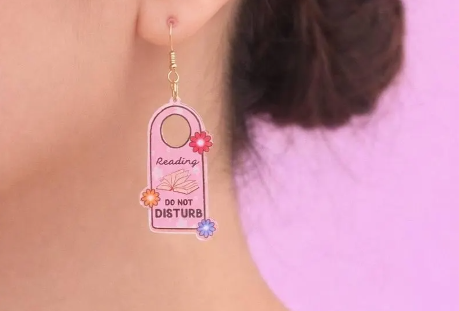 Reading “Do Not Disturb” Earrings