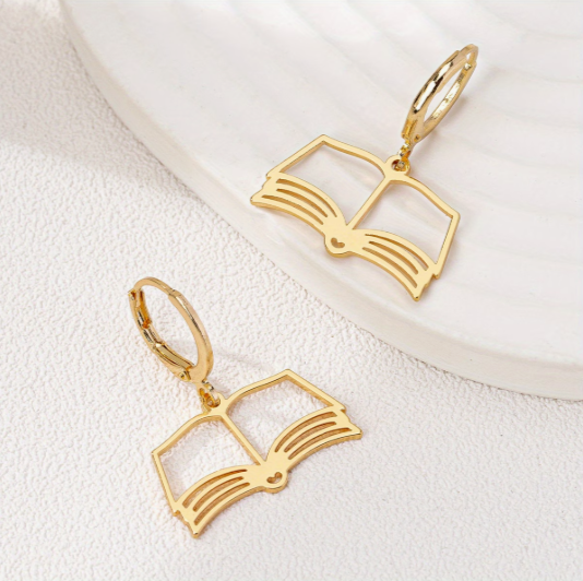 Open Book Earrings