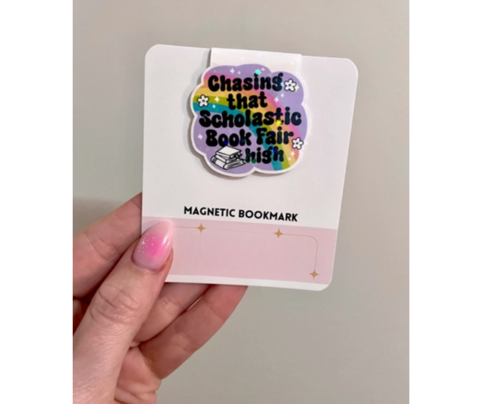 Chasing That Scholastic Book Fair High | Magnetic Bookmark