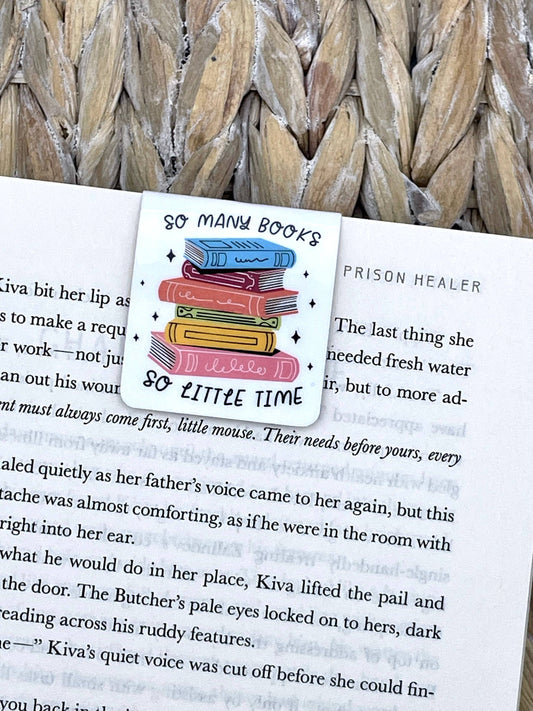 "So Many Books, So Little Time" Magnetic Bookmark 📚⏳